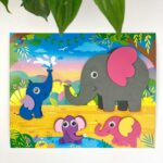 Kit Créatif en mousse - Famille d'éléphants- Apli Krapli - Image 2
