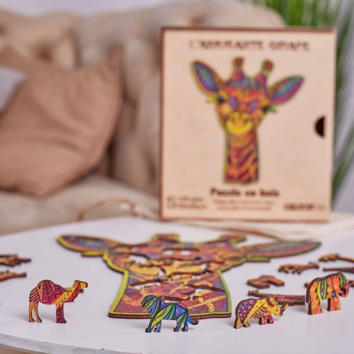 L'Amusante Girafe Puzzle en bois