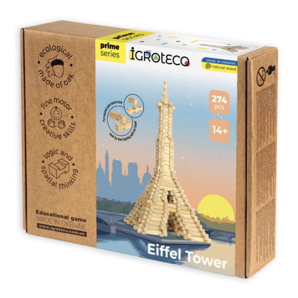 Jeu de construction en bois 'Tour Eiffel'
