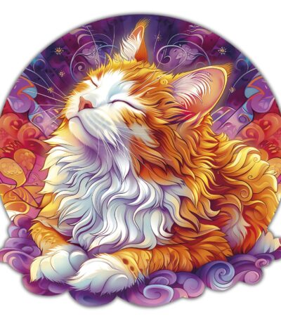 Chat zen Puzzle en bois