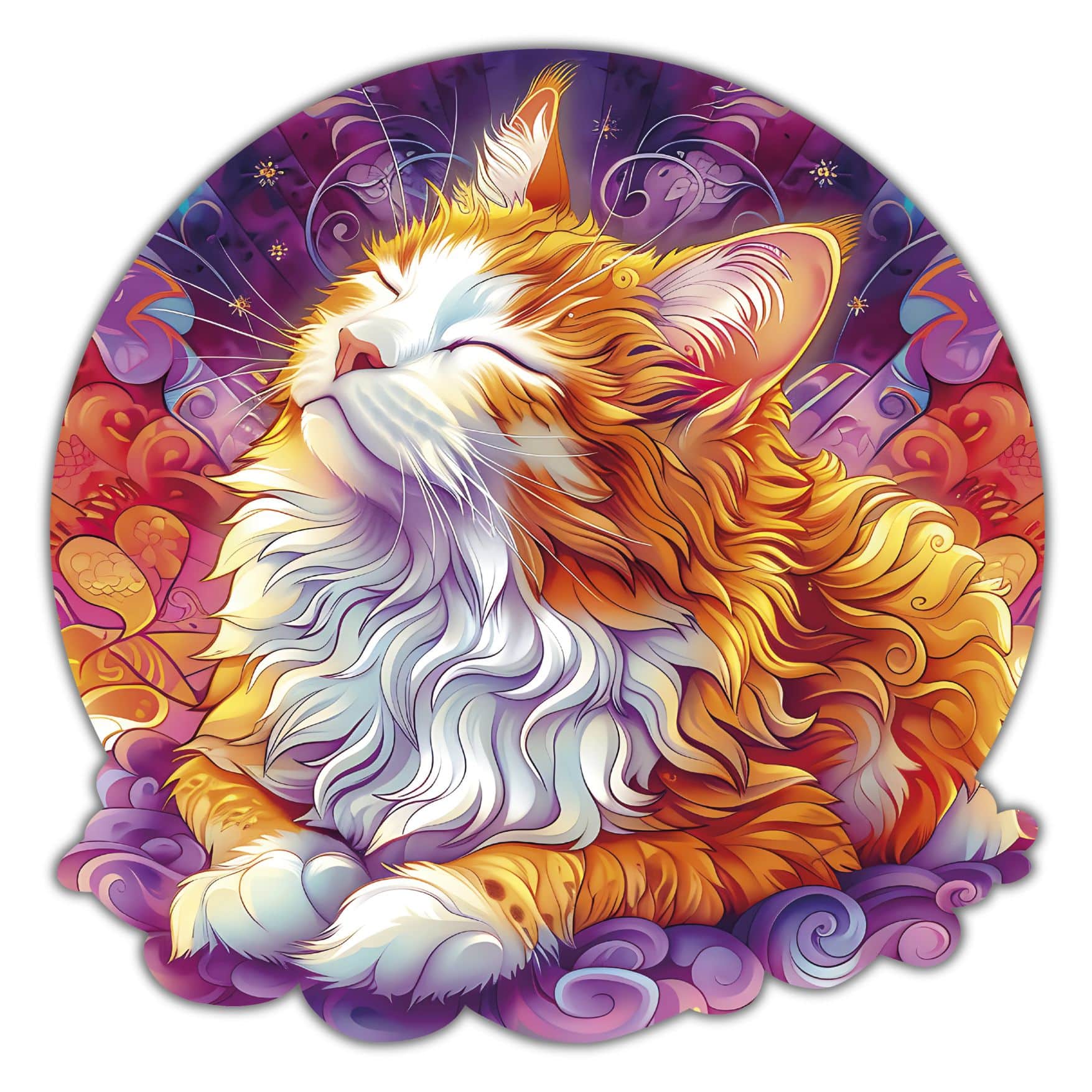 Chat zen Puzzle en bois